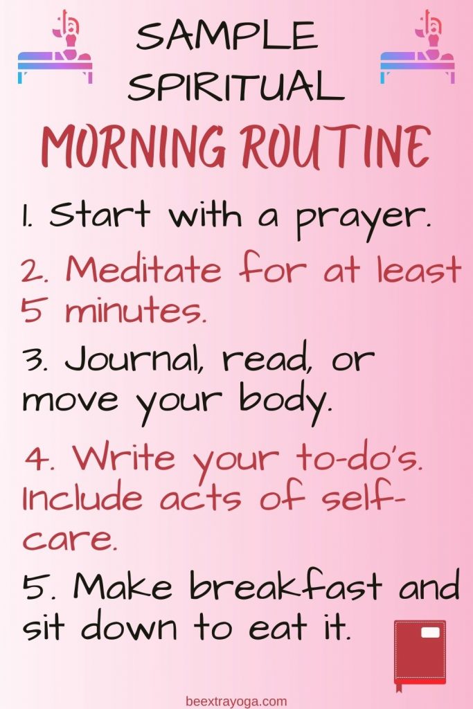 Sample spiritual morning routine.