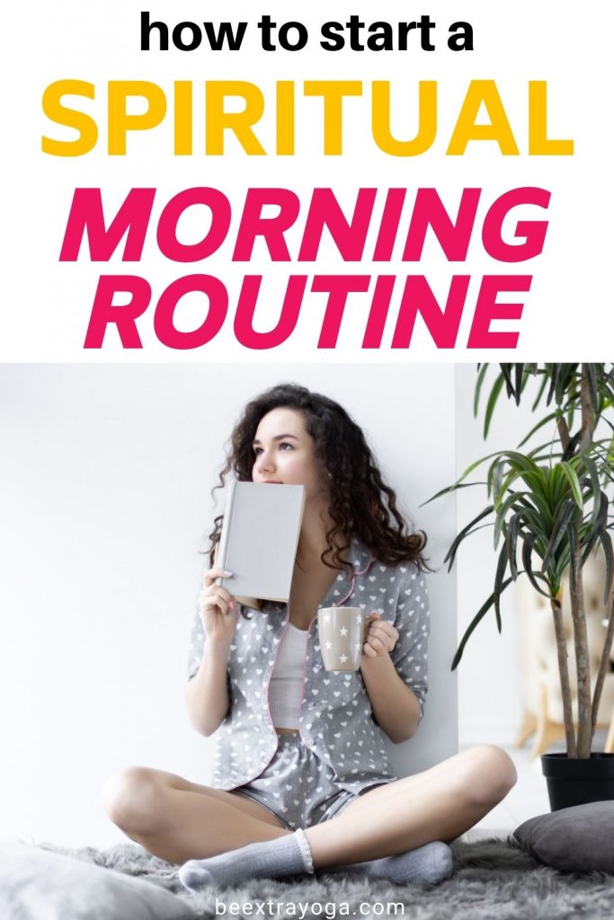 How to start a spiritual morning routine Pinterest pin.