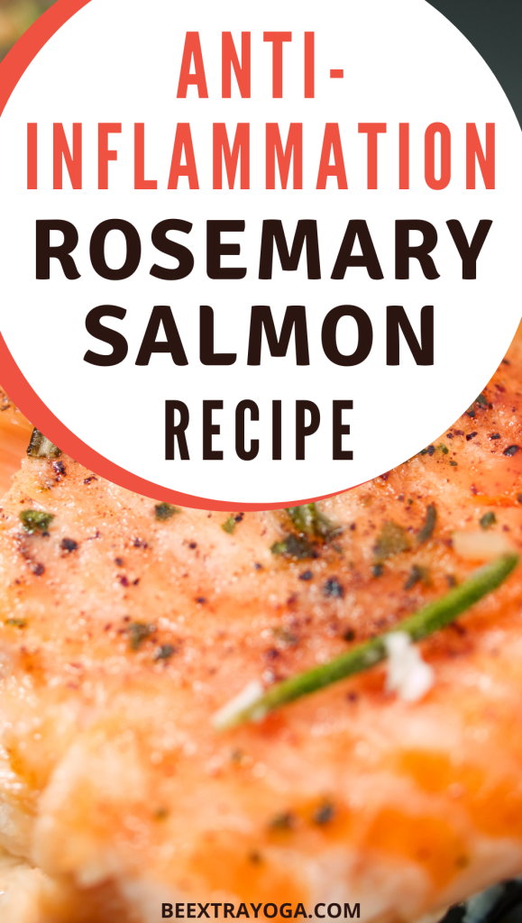 Anti-inflammation rosemary salmon recipe Pinterest pin.