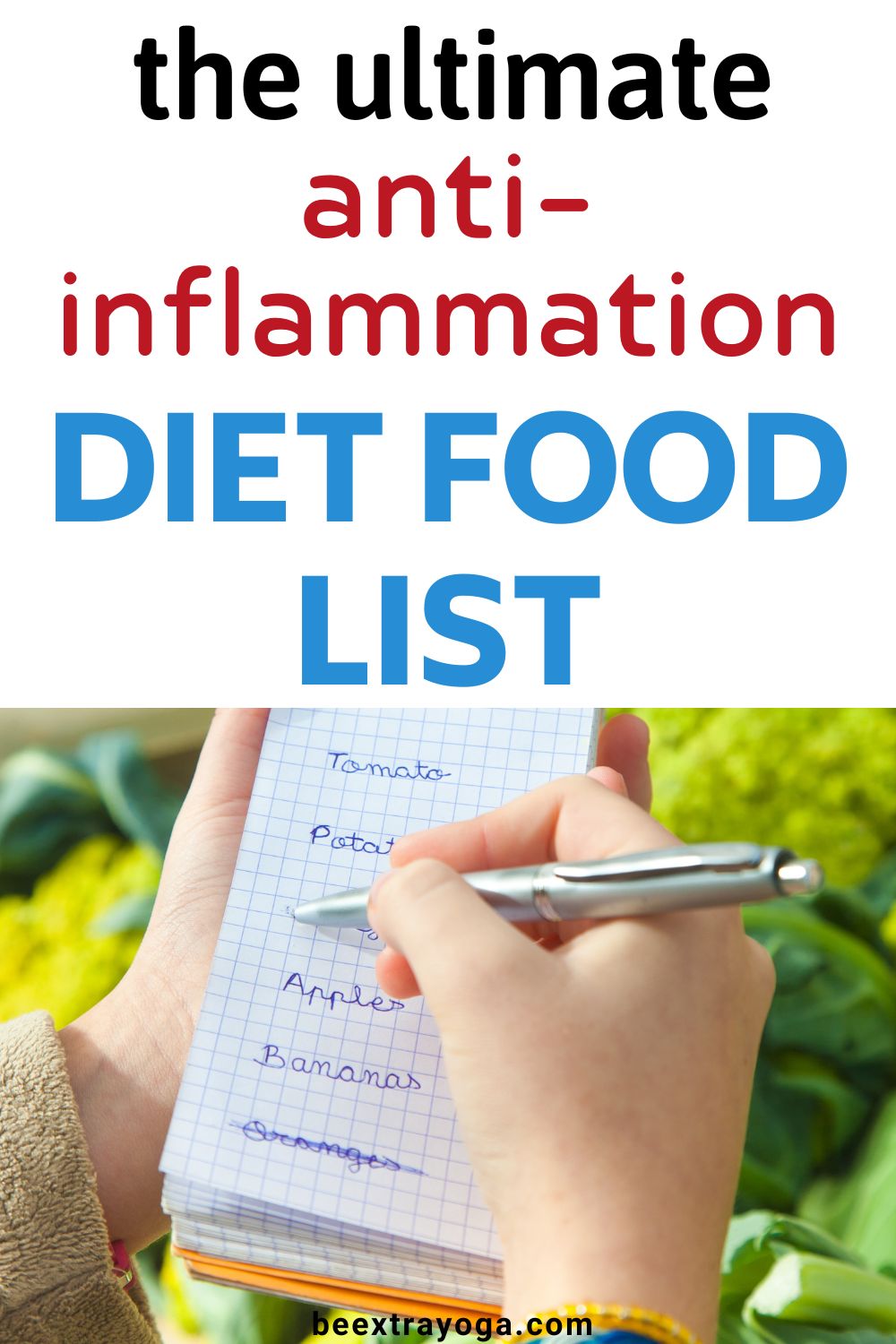 The ultimate anti-inflammation diet food list.