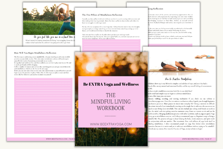 Mindfulness workbook mockup image.