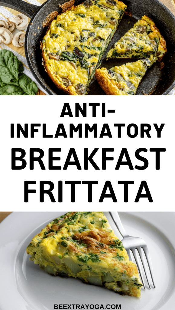 Anti-inflammatory breakfast frittata Pinterest pin.