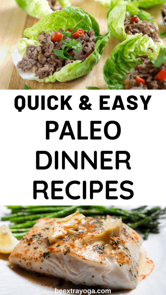 Quick and easy paleo dinner recipes Pinterest pin.