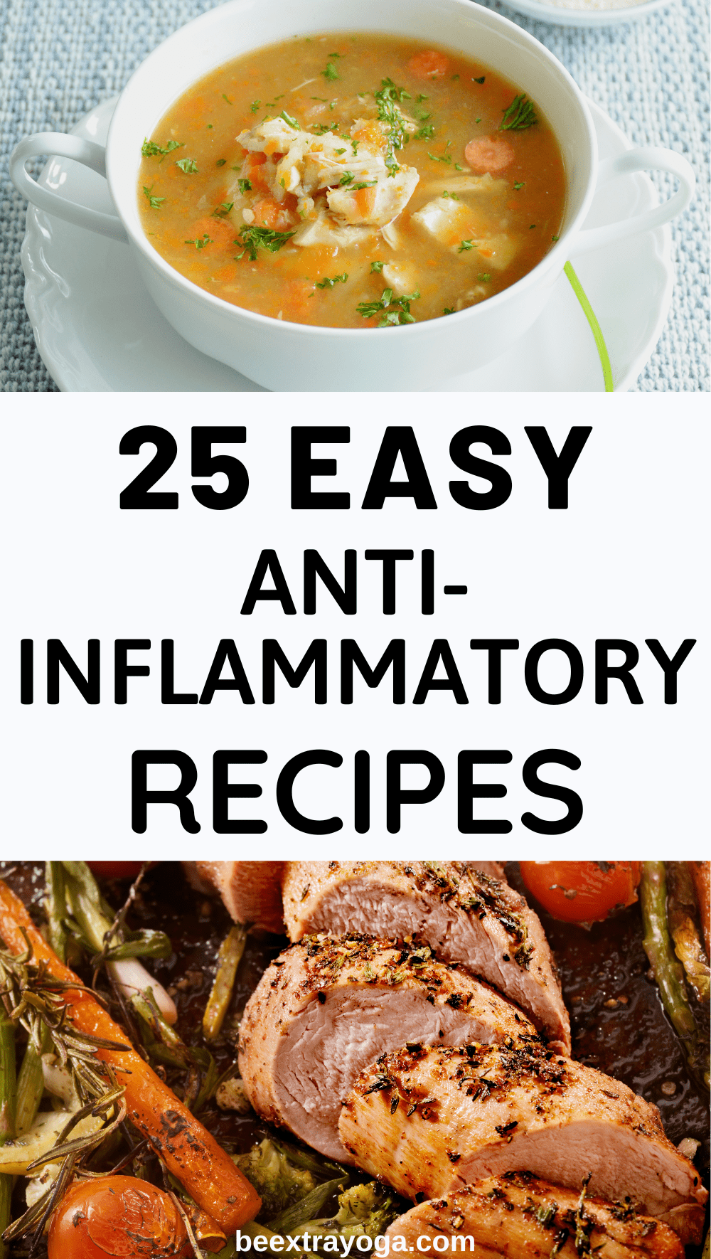 Easy anti-inflammatory recipes Pinterest pin.